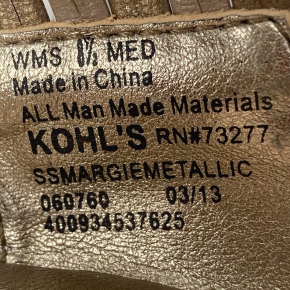 Croft & Barrow Metallic Margie Cork Slide Wedge Sandals - Picture 11 of 12